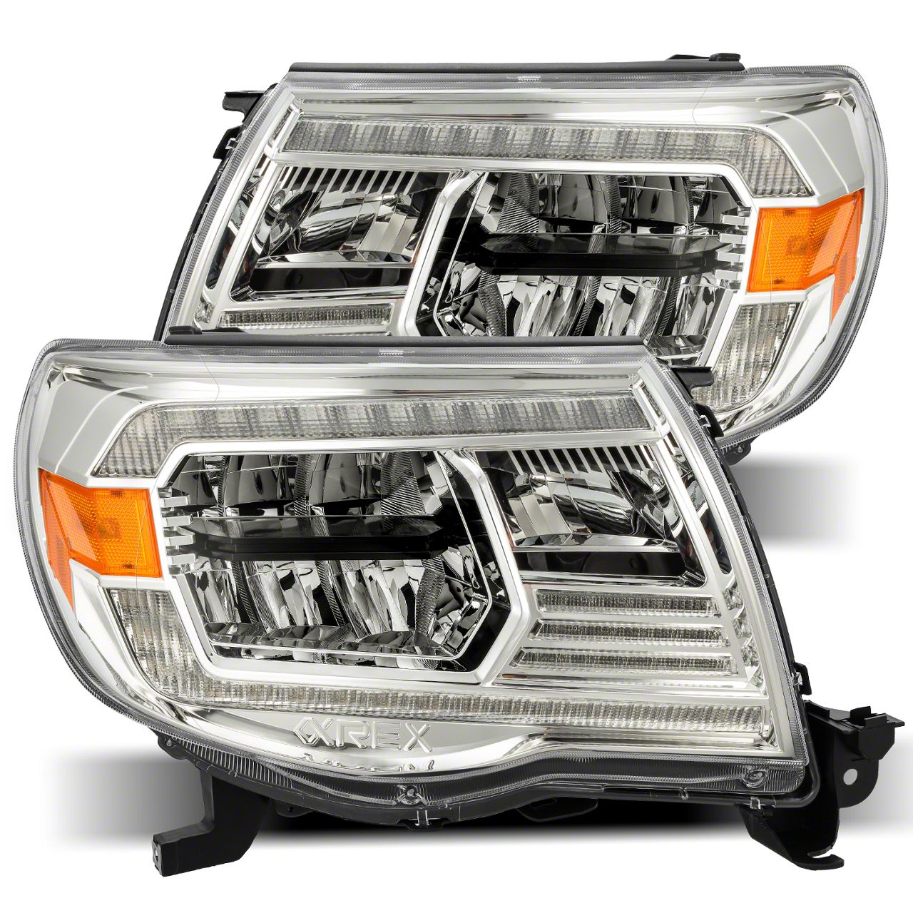 AlphaRex Tacoma LUXX-Series LED Crystal Headlights; Chrome Housing ...