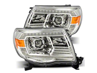 AlphaRex LUXX-Series LED Projector Headlights; Chrome Housing; Clear Lens (05-11 Tacoma w/o Factory DRL)