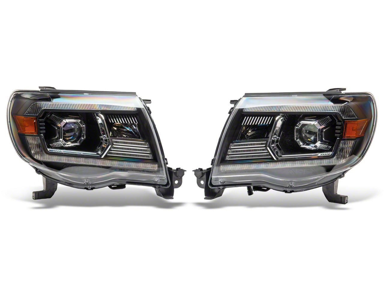 Gplusmotor Black Housing Headlights With LED DRL For Toyota Tacoma 2005-2011