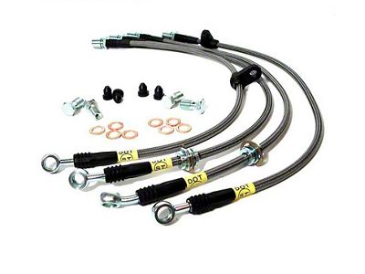 StopTech Stainless Steel Braided Brake Line Kit; Rear (05-15 5-Lug Tacoma)