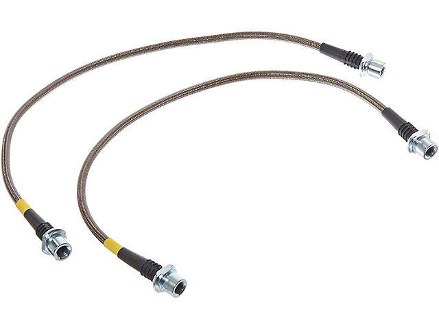StopTech Stainless Steel Braided Brake Line Kit; Rear (05-22 6-Lug Tacoma)