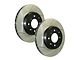 StopTech Street Axle Slotted 6-Lug Brake Rotor and Pad Kit; Front (05-23 Tacoma)