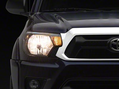 Factory Style Headights with Amber Corner Lights; Black Housing; Clear Lens (12-15 Tacoma)