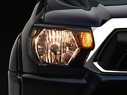 Factory Style Headights with Clear Corner Lights; Chrome Housing; Smoked Lens (12-15 Tacoma)