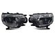 Factory Style Headlights with Clear Corner Lights; Chrome Housing; Smoked Lens (12-15 Tacoma)