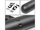 3-Inch Round Extended Side Step Bars; Matte Black (05-23 Tacoma Double Cab)