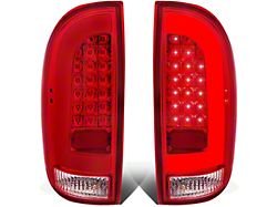 L-Bar LED Tail Lights; Chrome Housing; Red Lens (05-15 Tacoma w/ Factory Halogen Tail Lights)