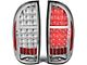 LED Tail Lights; Chrome Housing; Clear Lens (05-15 Tacoma w/ Factory Halogen Tail Lights)