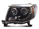 Signature Series LED Halo Projector Headlights; Black Housing; Clear Lens (05-11 Tacoma)