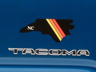 SEC10 State Retro Stripe Decal; North Carolina (Universal; Some Adaptation May Be Required)