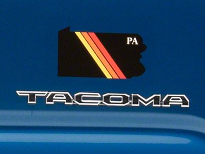 SEC10 State Retro Stripe Decal; Pennsylvania (Universal; Some Adaptation May Be Required)
