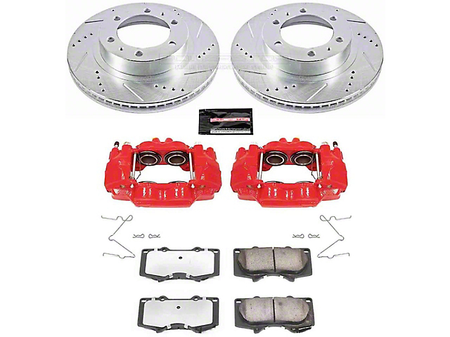 PowerStop Z36 Extreme Truck and Tow 6-Lug Brake Rotor, Pad and Caliper Kit; Front (05-22 Tacoma)