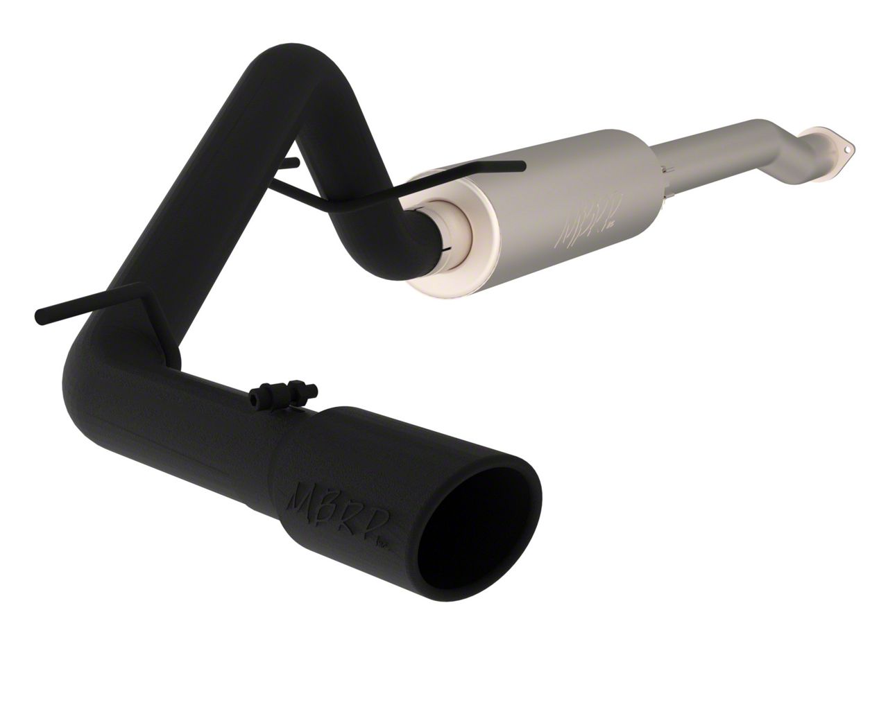 MBRP Tacoma 3-Inch Black Series Single Exhaust System; Side Exit