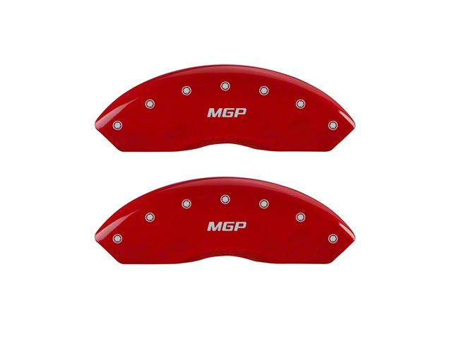 MGP Brake Caliper Covers with MGP Logo; Red; Front Only (05-23 Tacoma, Excluding X-Runner)