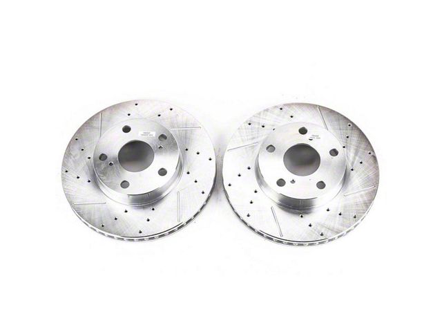PowerStop Evolution Cross-Drilled and Slotted 5-Lug Rotors; Front Pair (05-15 Tacoma)