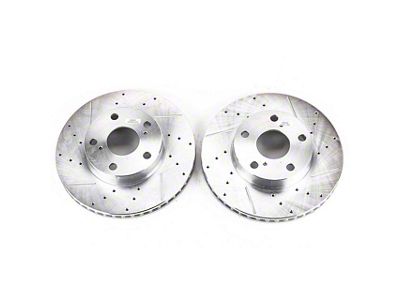 PowerStop Evolution Cross-Drilled and Slotted 5-Lug Rotors; Front Pair (05-15 Tacoma)