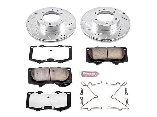 PowerStop Z36 Extreme Truck and Tow 6-Lug Brake Rotor and Pad Kit; Front (05-22 Tacoma)