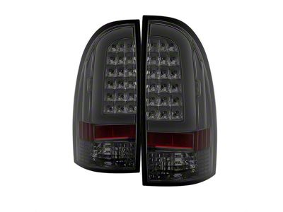 Light Bar LED Tail Lights; Black Housing; Smoked Lens (05-15 Tacoma w/ Factory Halogen Tail Lights)