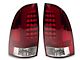 Light Bar LED Tail Lights; Chrome Housing; Red/Clear Lens (05-15 Tacoma w/ Factory Halogen Tail Lights)