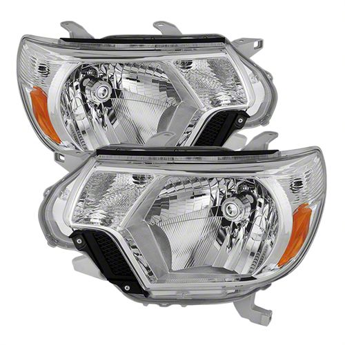 OE Style Headlights; Chrome Housing; Clear Lens (1215