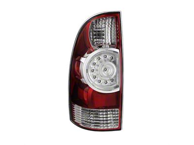 OE Style LED Tail Light; Chrome Housing; Red/Clear Lens; Driver Side (09-15 Tacoma)