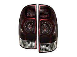 OE Style LED Tail Lights; Chrome Housing; Red Smoked Lens (09-15 Tacoma)