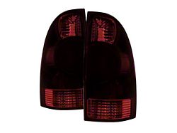 OE Style Tail Lights; Chrome Housing; Red Smoked Lens (05-08 Tacoma)