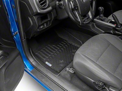 TruShield Precision Molded Front and Rear Floor Liners; Black (16-23 Tacoma Double Cab)