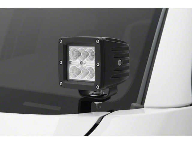 ZRoadz Two 3-Inch LED Pod Lights with Hood Hinge Mounting Brackets (05-15 Tacoma)