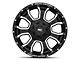 Rough Country 93 Series Matte Black Milled 6-Lug Wheel; 20x9; 0mm Offset (05-15 Tacoma)