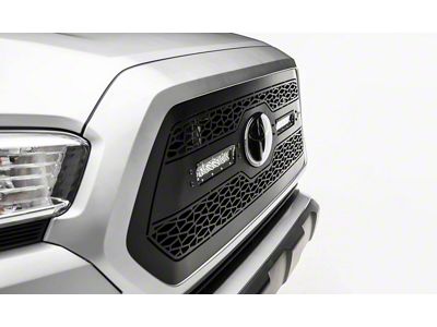 ZRoadz Upper Grille Insert with Two 6-Inch LED Light Bars; Black (18-23 Tacoma, Excluding TRD Pro)
