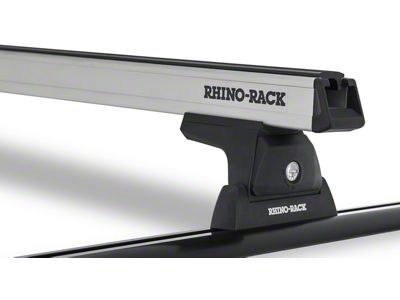 Rhino-Rack Heavy Duty RLT600 Trackmount 2-Bar Roof Rack; Silver (05-23 Tacoma Double Cab)
