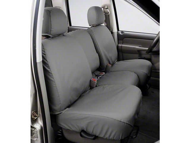 Covercraft Seat Saver Polycotton Custom Front Row Seat Covers; Gray (05-08 Tacoma w/ Standard Bucket Seats)