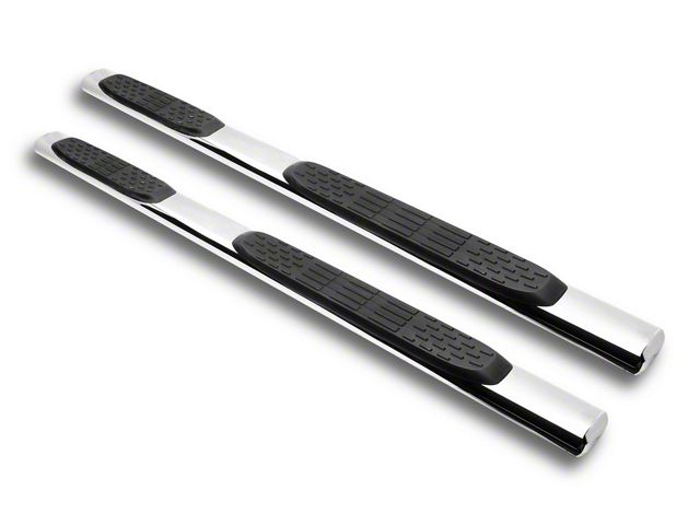 Armordillo 5-Inch Oval Side Step Bars; Polished (05-23 Tacoma Double Cab)