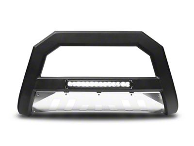 Armordillo AR Series Bull Bar with Aluminum Skid Plate and LED Light Bar; Matte Black (16-23 Tacoma)