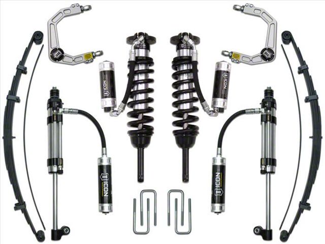ICON Vehicle Dynamics 0 to 3.50-Inch Suspension Lift System with Billet Upper Control Arms; Stage 10 (05-15 4WD Tacoma)