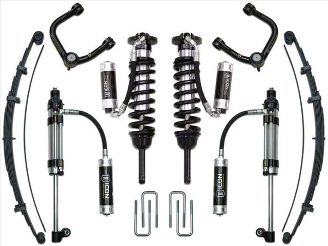 ICON Vehicle Dynamics 0 to 3.50-Inch Suspension Lift System with Tubular Upper Control Arms; Stage 10 (05-15 4WD Tacoma)