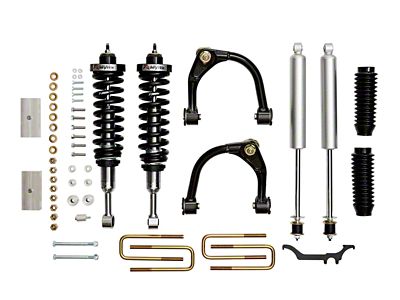 Revtek 3-Inch Front Adjustable Complete Assembled Coil-Over Kit with 1.50-Inch Rear Block Lift and Front SPC Adjustable Control Arms (16-23 Tacoma)