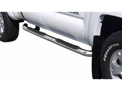 3-Inch Round Side Step Bars; Stainless Steel (05-23 Tacoma Access Cab)