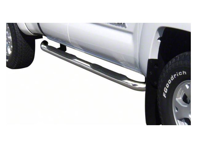 3-Inch Round Side Step Bars; Stainless Steel (05-23 Tacoma Access Cab)
