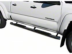 5-Inch Premium Oval Side Step Bars; Semi-Gloss Black (05-23 Tacoma Double Cab)