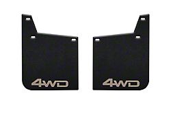 11-Inch x 15-Inch Mud Flaps with Quicksand 4WD Logo; Front (16-22 Tacoma w/ OE Fender Flares)