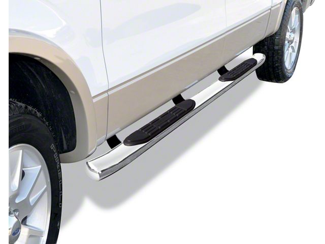 415 Series Cab Length Side Step Bars; Polished (05-23 Tacoma Double Cab)