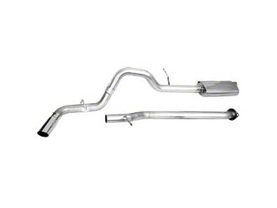 CGS Motorsports Stainless Single Exhaust System with Polished Tip; Side Exit (16-23 3.5L Tacoma Double Cab)