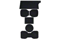Center Console Cup Holder Inserts; Black/Black (16-23 Tacoma w/ Automatic Transmission)