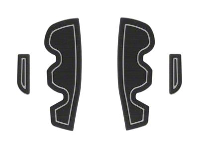 Front Door Pocket Cup Holder Inserts; Black/Gray (16-23 Tacoma)