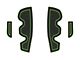 Front Door Pocket Cup Holder Inserts; Black/Green (16-23 Tacoma)