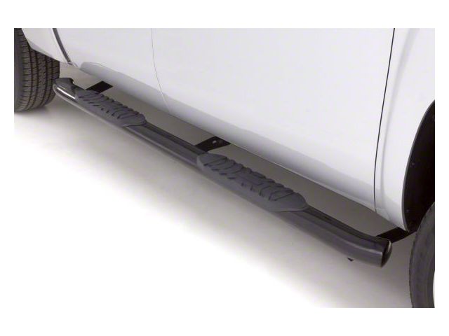 5-Inch Oval Curved Nerf Side Step Bars; Black (05-23 Tacoma Double Cab)