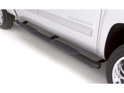 5-Inch Oval Curved Nerf Side Step Bars; Black (05-23 Tacoma Access Cab)