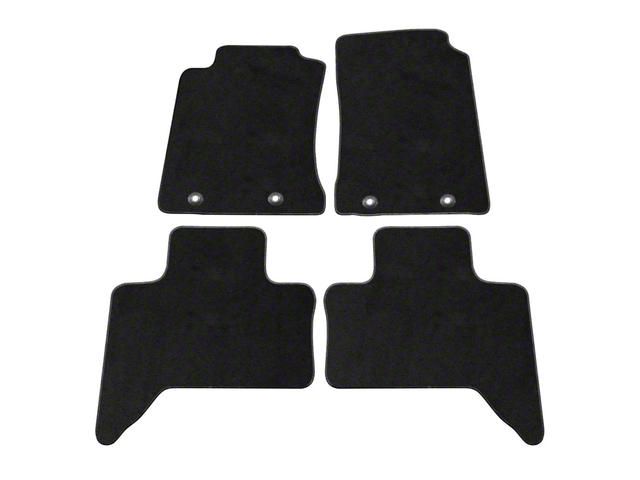 Nylon Carpet Front and Rear Floor Mats; Black (11-14 Tacoma Double Cab)